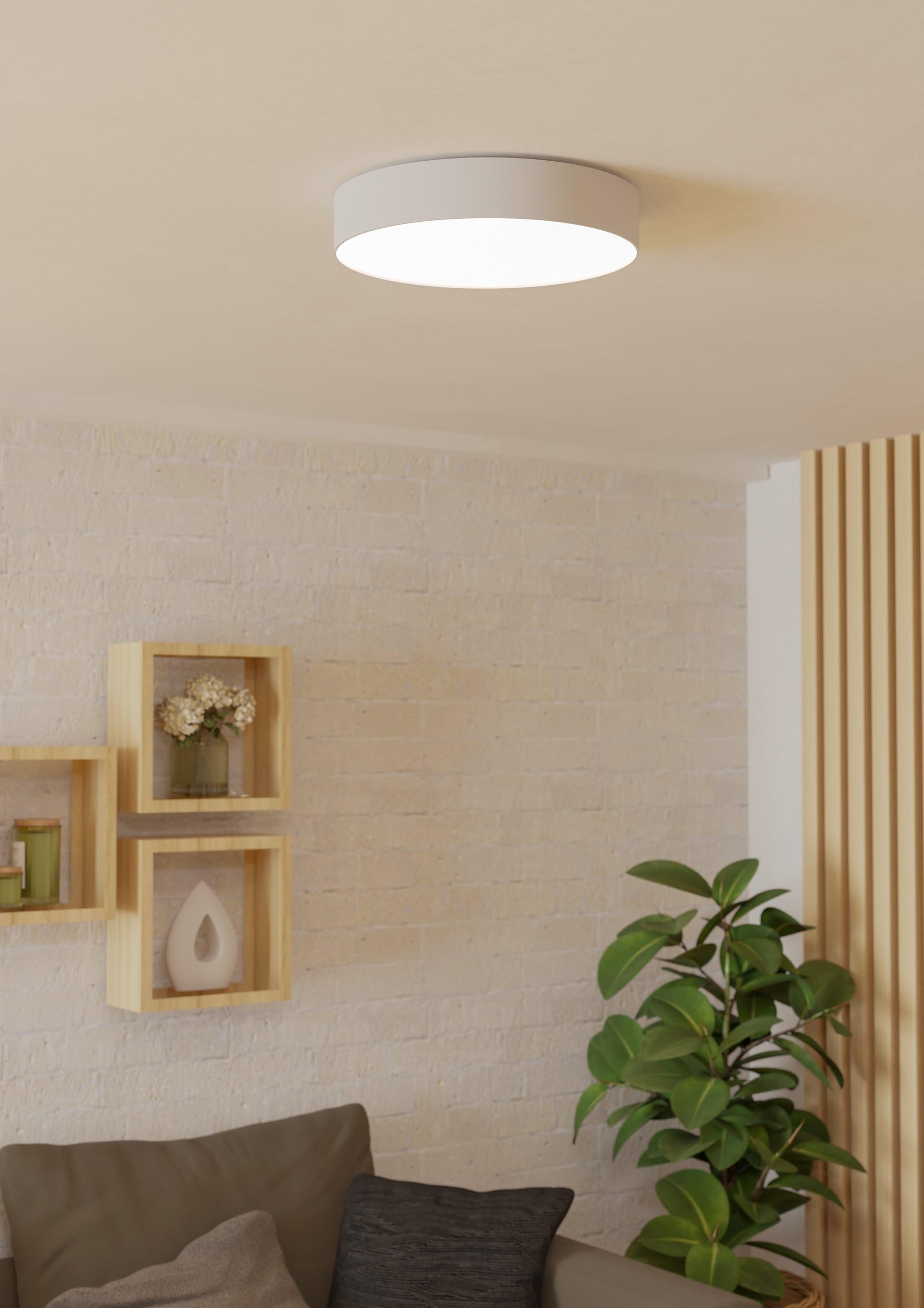 EGLO connect.z Smart-Home LED Deckenleuchte Gallizzi-Z, Ø 39 cm | ZigBee Deckenlampe, Matter, App und Sprachsteuerung Alexa, warmweiß-kaltweiß, RGB, dimmbar, Lampe Decke weiß