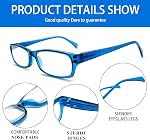 5 Pack Verres de lecture d'ordinateur Hommes et femmes Anti Eyestrain Bleu Verres pour la lecture