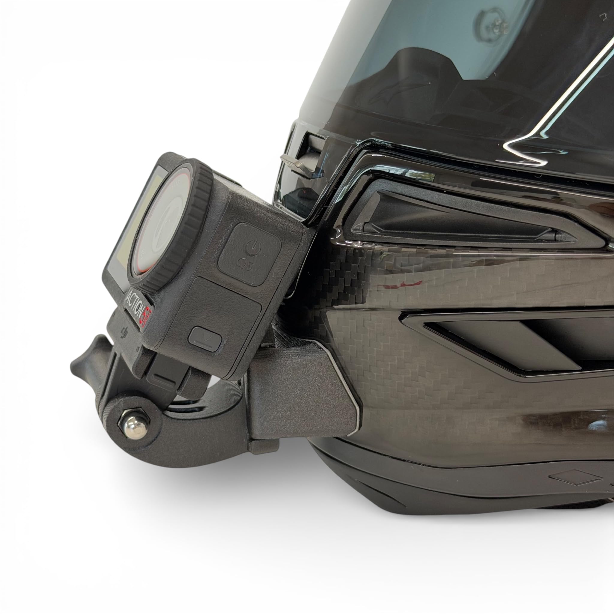 Action CAM Chin Mount para Cascos de Moto, Compatible con GoPro, dji, Insta360 (Single, Alpinestars Supertech R10)