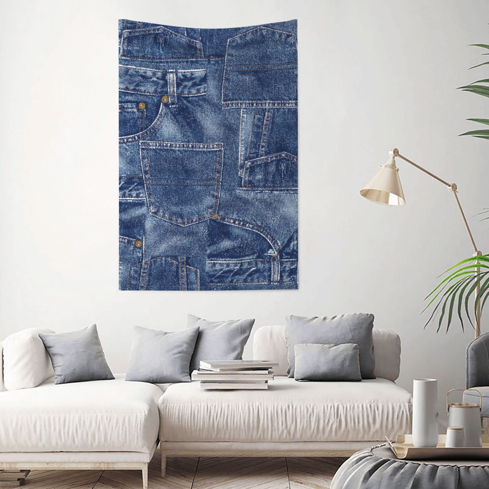 Amazon.co.jp: タペストリー デニム パターン アニメ 壁掛け おしゃれ