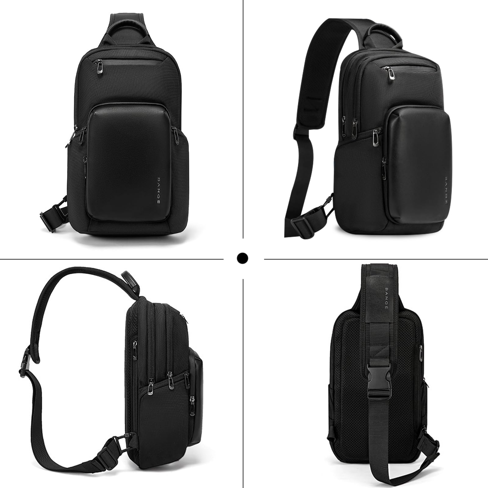FANDARE Borsa a Tracolla Uomo per Tablet 10.5 Pollici Borsetta Impermeabile in Poliestere Multitasche Leggera e Compatta per Viaggi Lavoro Escursionismo Palestra e Uso Quotidiano
