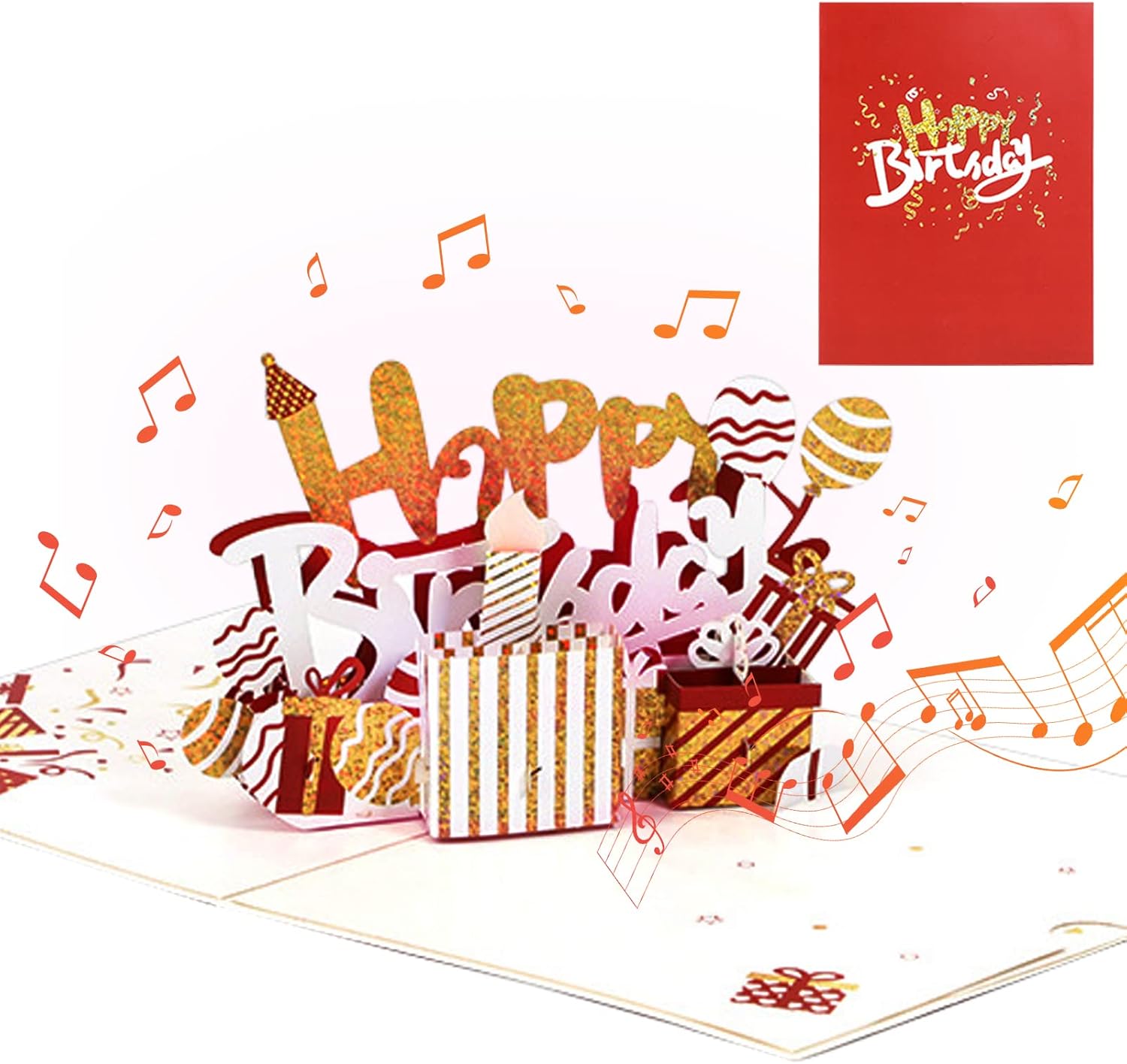 Bentino Biglietto Di Auguri Di Copleanno Usicale, Biglietto D'auguri - Foto 3