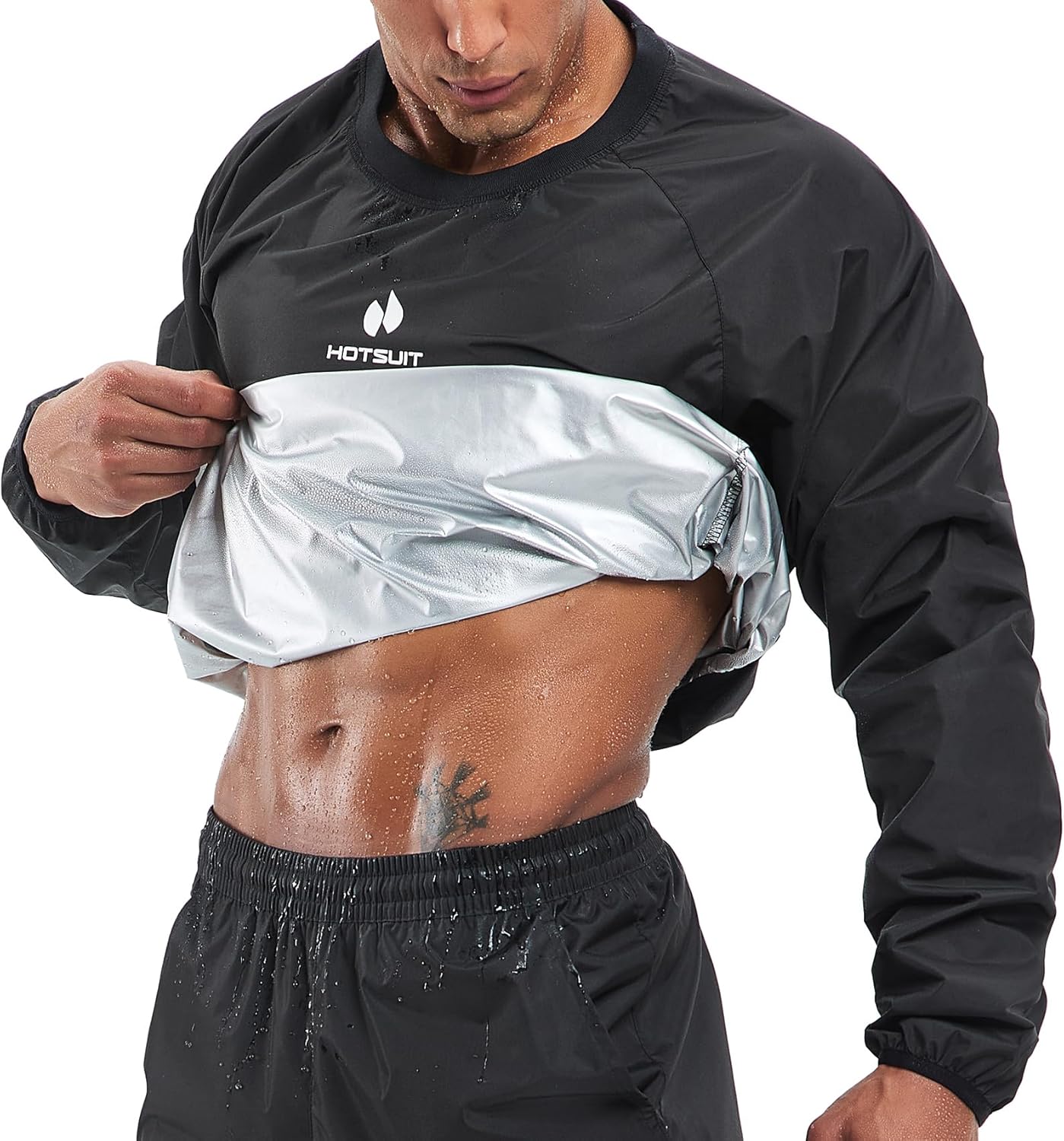 HOTSUIT Men Sauna Suit Sweat Suits Durable Gym Exercise Workout Jacket