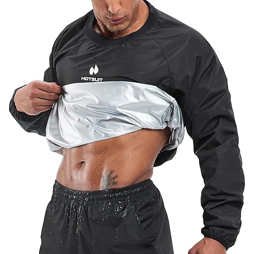 HOTSUIT Sauna Suit Men Anti Rip Sweat Suits Gym Boxing Workout Jackets