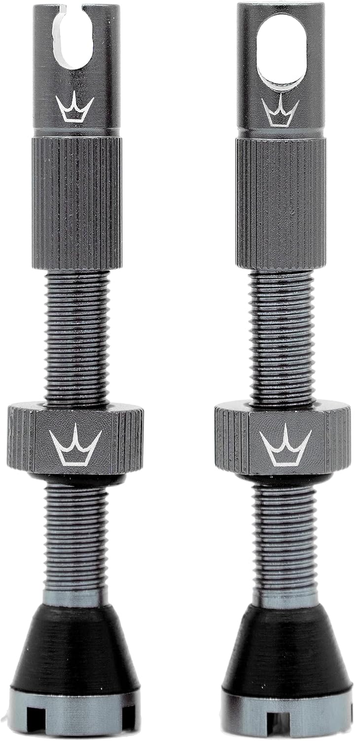 Peaty's X Chris King MK2 Tubeless Valves Presta - Integrated Spoke Key & Valve Core Removal Caps, Mountain Bike, Road & Gravel Bicycle Tyre, Insert Compatible, 7075 Aluminium - 42mm & 60mm