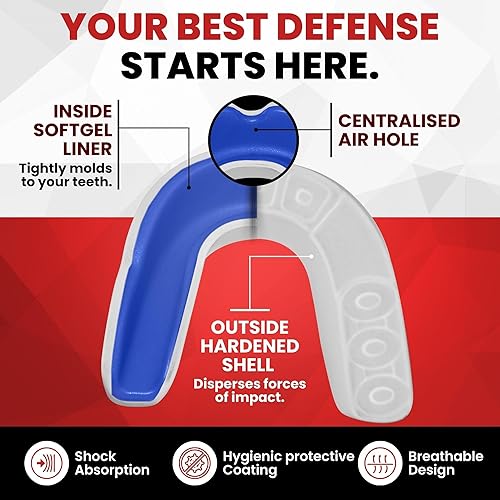 Miniatura 5 de SafeGrin Pro - Protector bucal de boxeo  Protector bucal esencial de boxeo absorbente de golpes  Protector bucal juvenil de ajuste personalizado