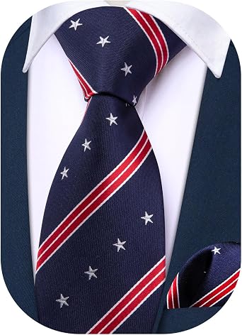Barry.Wang Boys Self Necktie for Kids Tie Silk Pocket Square Set