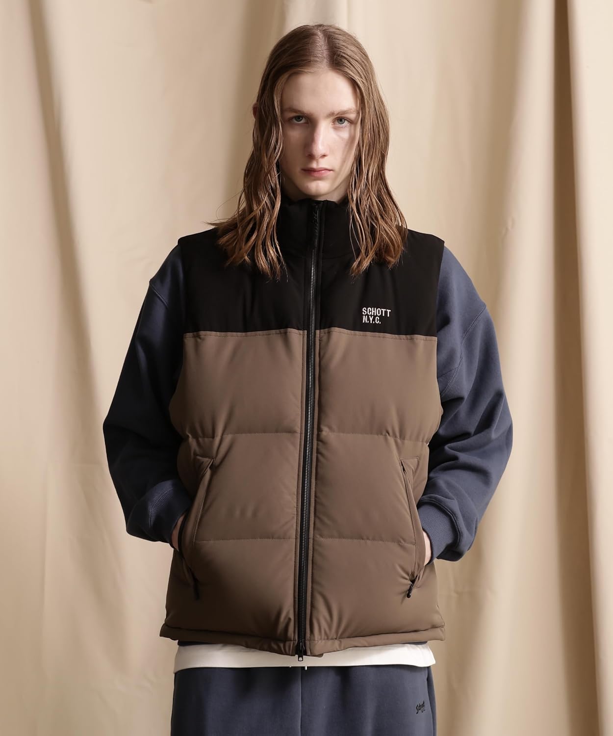 SCHOTT　ショット　ダウン　M Amazon.co.jp: [Schott NYC] [ショット] 2WAY 2TONE DOWN JACKET