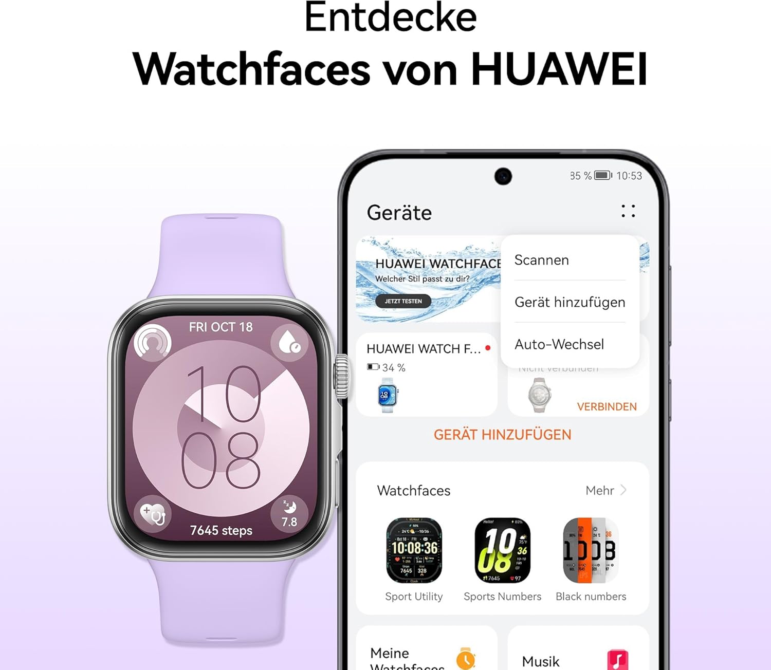 HUAWEI Watch FIT 4 Smartwatch + FreeBuds SE 2, Sports Fitness Tracker, 5ATM Wasserdicht, Gesundheits-Insights, Bis zu 10 Tage Akku, Kompatibel mit Android™ & iOS, 30 Monate Garantie, Schwarz - Image 9