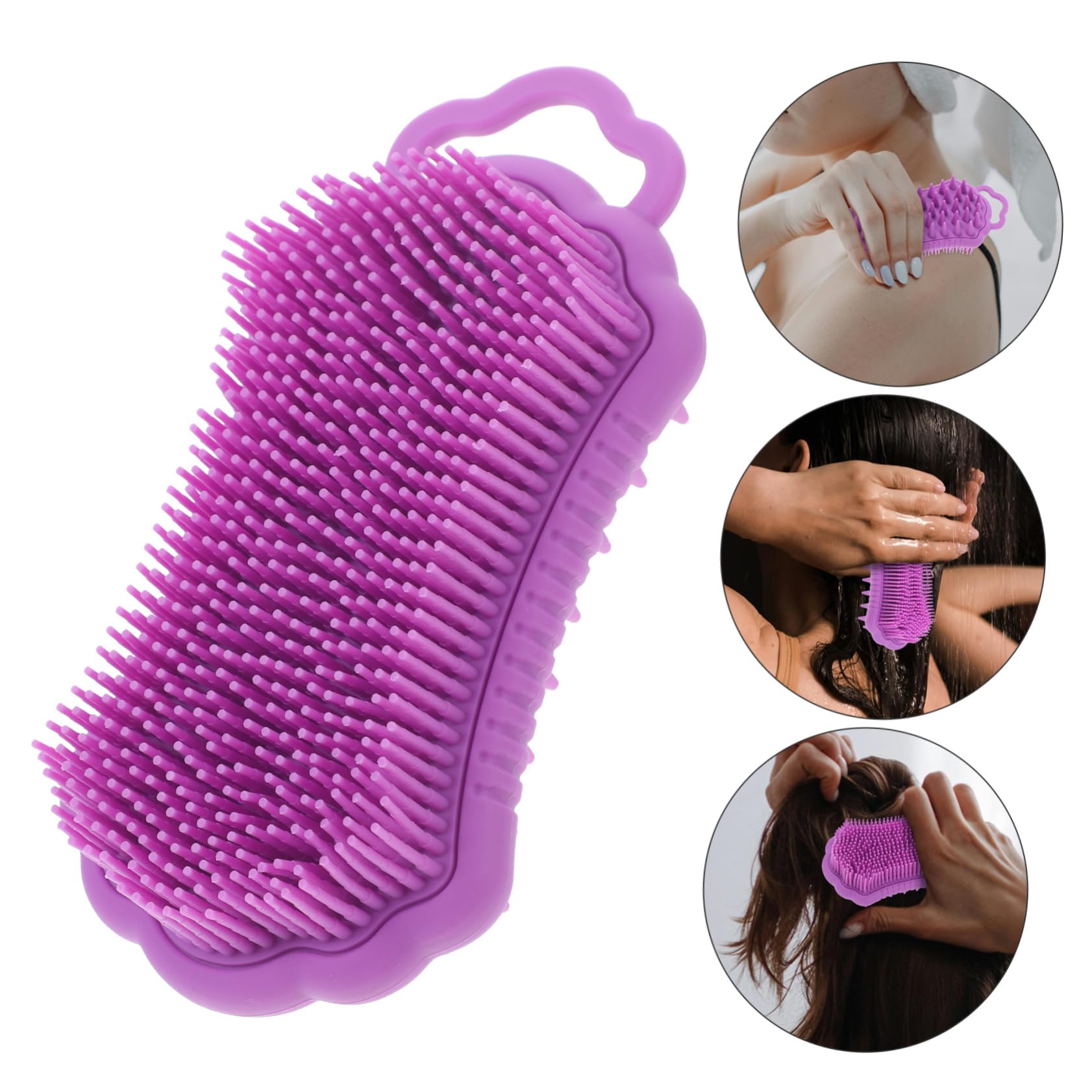 PACKOVE 5piezas Cepillo Masajeador De Cabelludo Exfoliante Para Cabello Húmedo y Seco Estimula La Circulación y Limpieza Profunda Para Baños y Cuidado Del Cabello