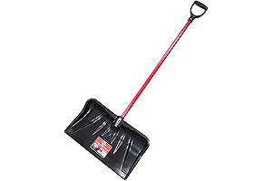 Bully Tools 22-Inch Fiberglass Snow Shovel with D-Grip Handle