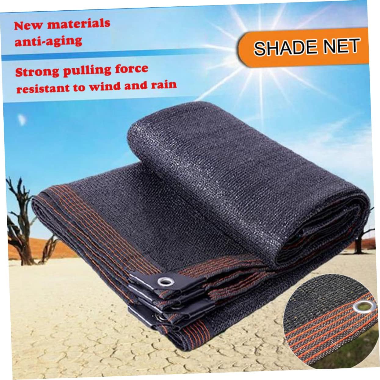 BESPORTBLE 90% UV Protection Shade Cloth Cover for Outdoor Gardens Patios Lawns Durable Sunshade Netting with Binding Balls for Effective Sunscreen