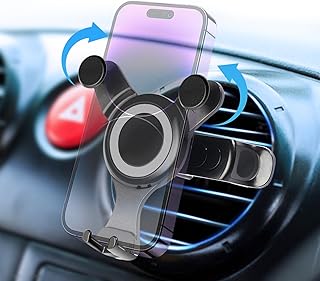 KOYILTD Mobile Phone Holder Car for Round Ventilation Scratch Protection Car Mobile Phone Holder for Mercedes-Benz A/B/C/E/S Smart 451 453 Mini-Cooper Fiat 500 Ibiza