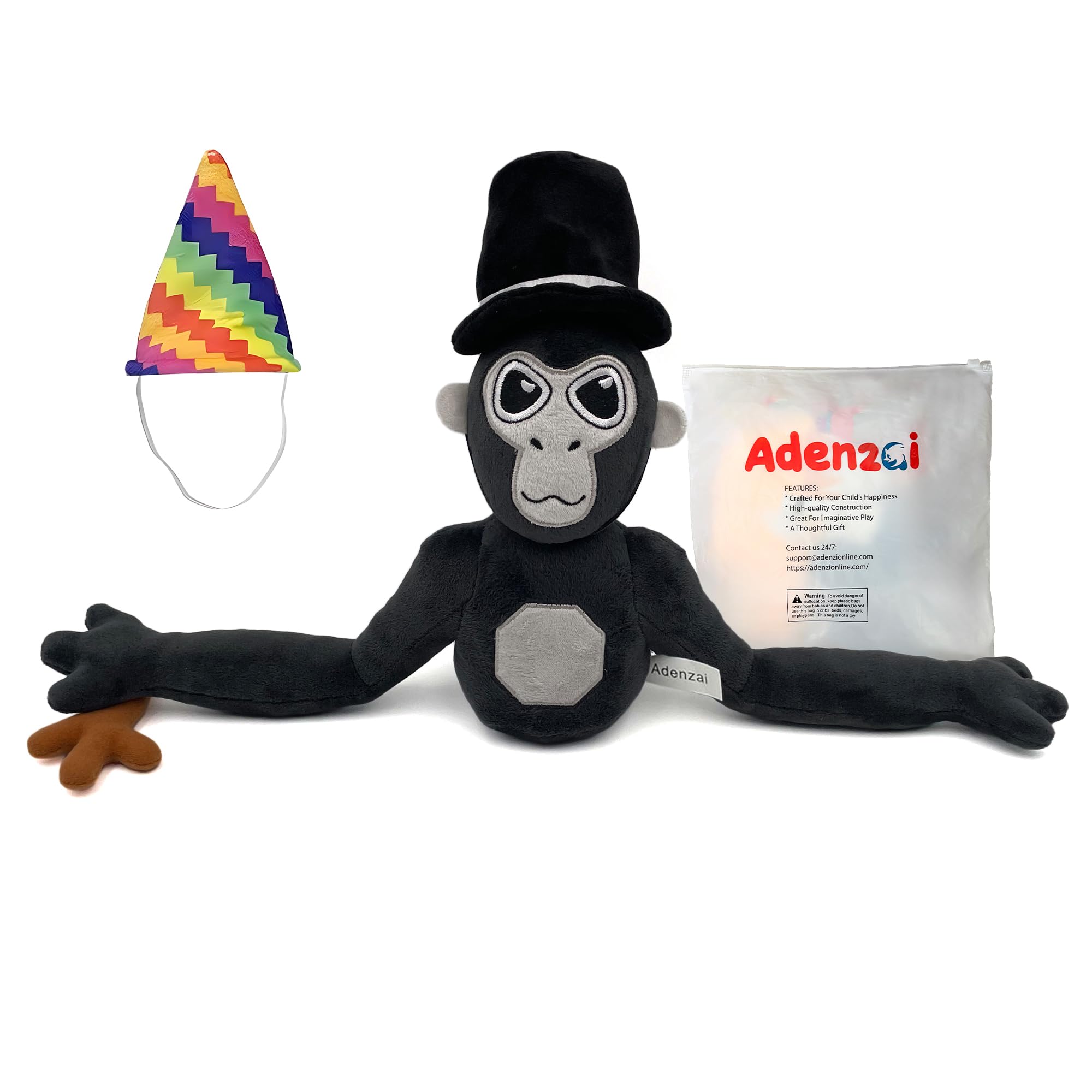 Adenzai Monkey Monkey Plush - Stuffed Animal for Game Fans, Ideal for Birthday Parties Cute Halloween Plush Toy – Soft Stuffed Animal Plushie, Gift
