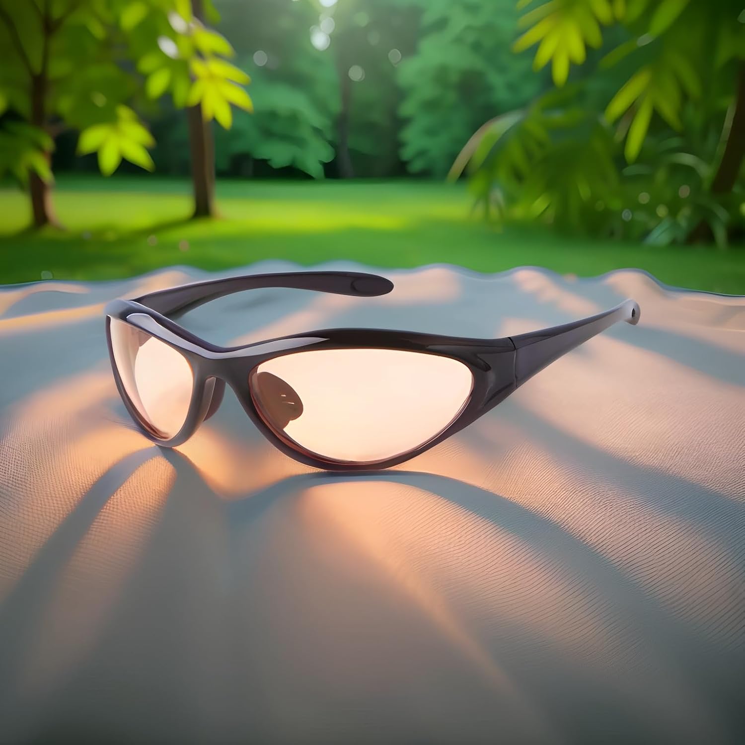 ADE WU Trendy Y2K Rave Sunglasses Fashion Stylish Wrap Around Sporty Sun Glasses Goggles - Image 3