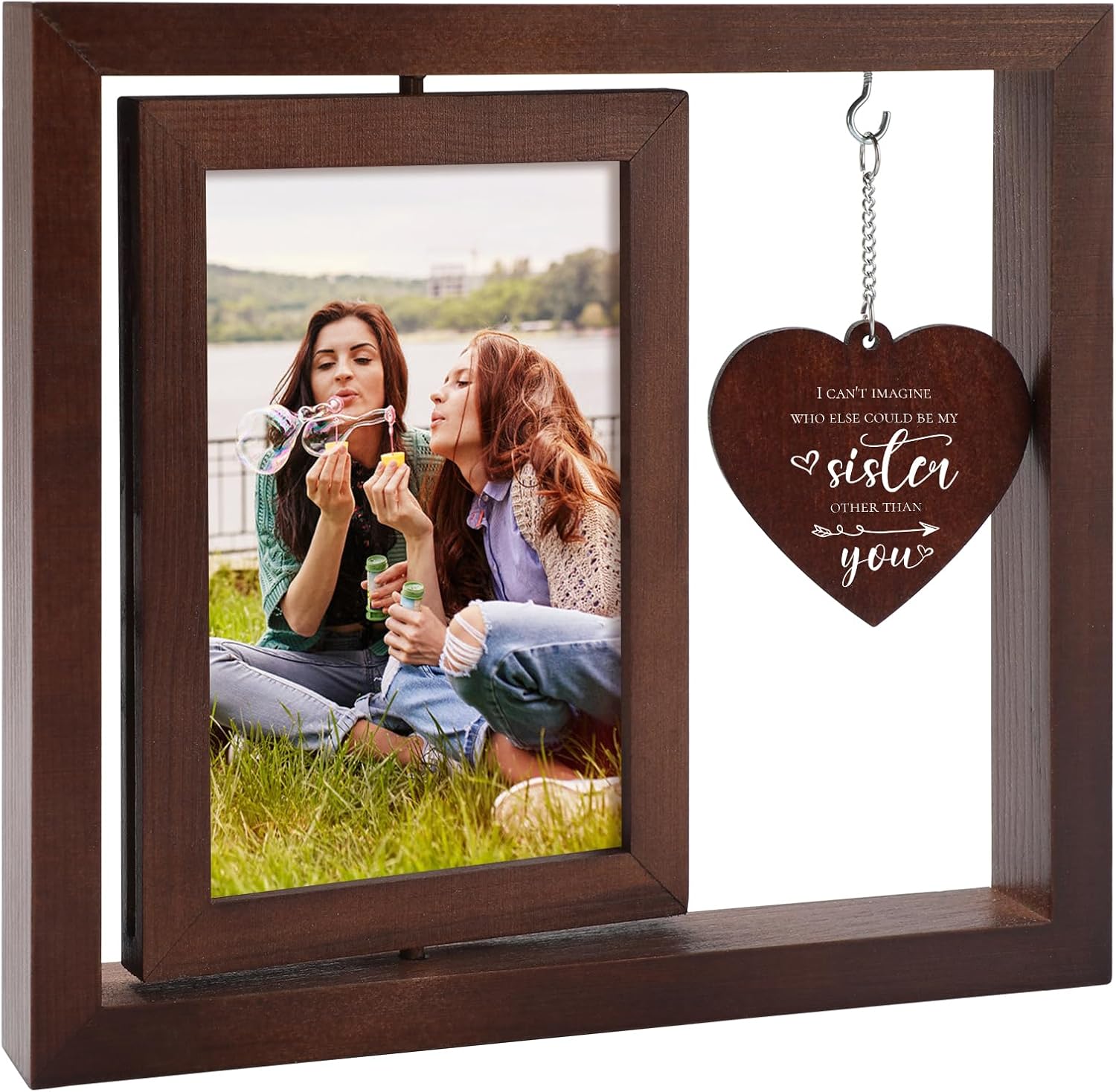 Blumuze Sister Day Picture frame gift for sister.Double
