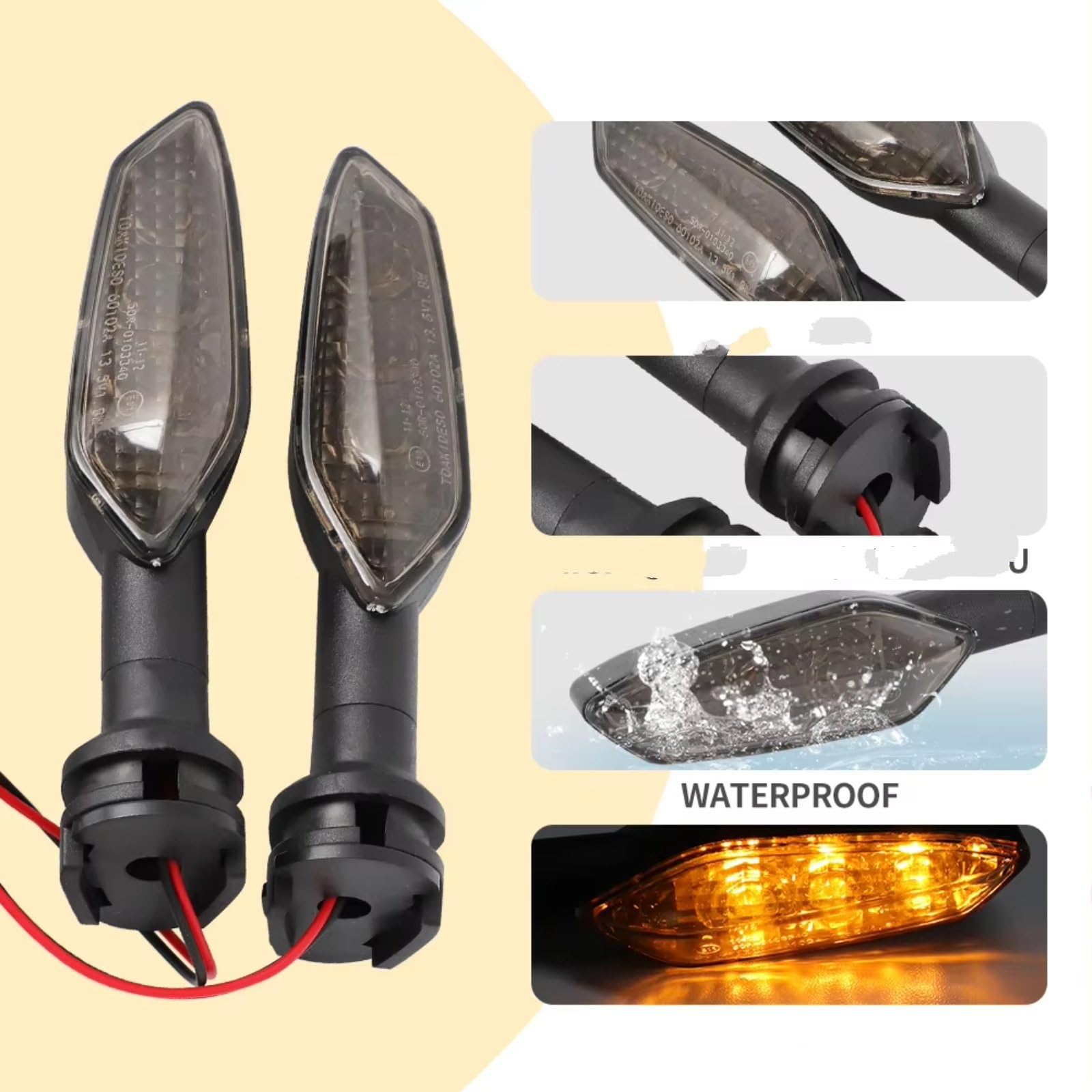 Intermitentes Para Moto Compatible Con Yamaha Para Tracer 700 7 Gt 2016-2020 Para XJ6 Para Diversion F 2009-2016 Luz Intermitente Ámbar Para Motocicleta.