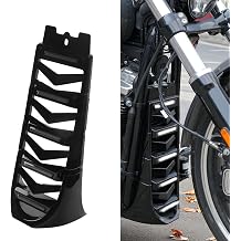 Chin Fairing Spoiler w/Light for Harley Softail Breakout, Front Plastic Lower Radiator Cover for Harley Softail Breakout Street Bob Fat Bob 2018-2024 Accessories,Black