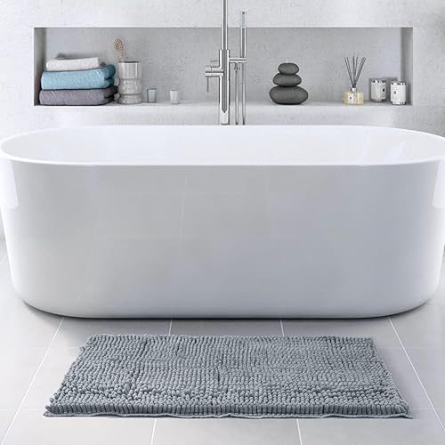 Miniatura 2 de FRESHMINT - Tapete de baño de felpilla antideslizante, 36 x 24 pulgadas, lavable y suave, tapete para suelo de baño y bañera, de microfibra gruesa y