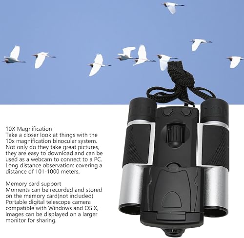 Miniatura 5 de Binoculares digitales con cámara, cámara de telescopio de 2.0 pulgadas, LCD tipo C, carga digital, cámara binocular con zoom y videocámara para ver