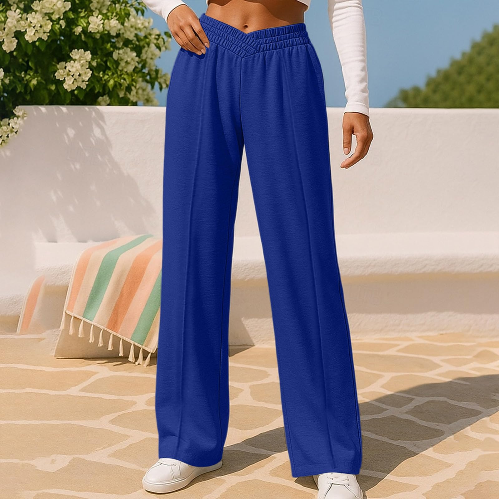 Pantaloni Donna Invernali Pants Larghi Moda Jogger Casual Elastico in Vita E Tasche Pantaloni Running Jogging Leggero Tinta Unita Jogger Pantalone Sportivo Casual vestibilità Ampia