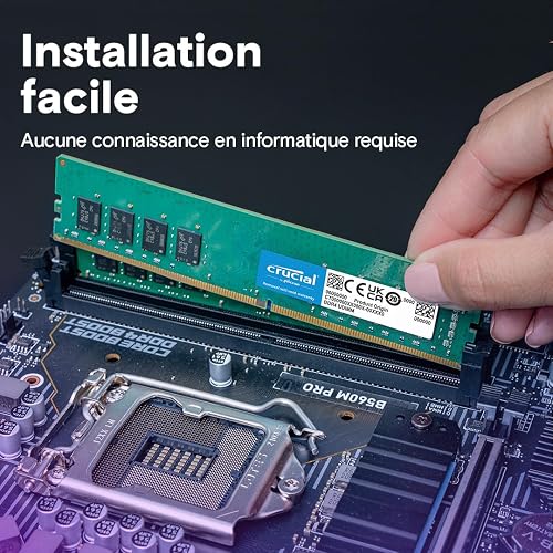 Crucial DDR4 RAM 16GB Kit (8GBx2) 3200MHz CL22, Desktop Computer Memory (or 2933MHz, 2666MHz) - CT2K8G4DFRA32A - 5