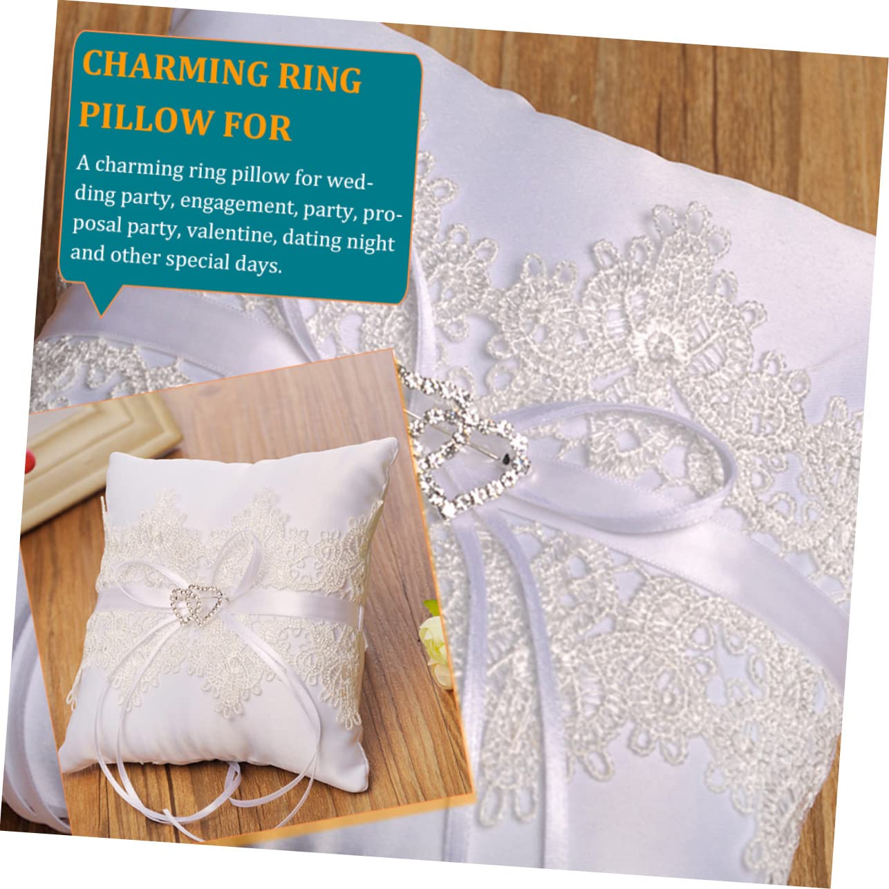 TOPBATHY Lot De 4 Coussins Transparents pour Alliances Bijoux pour Pouce Bagues De Fiançailles Bagues De Fiançailles Cartes De Petite Amie pour Femmes Oreiller Souvenir De Mariage