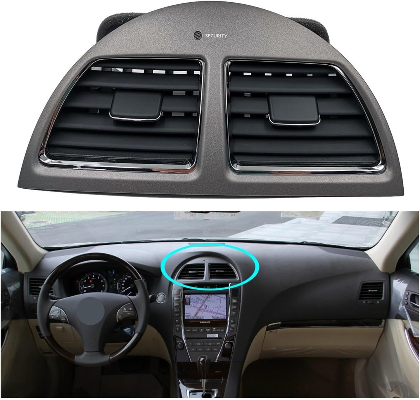 Automotive Air Conditioning Vents Car Front Middle Dashboard A/C Air Duct Outlet Vent Fit for Lexus ES350 2007-2012 55660-33200 55660-33900 Nice-Looking(Style B)