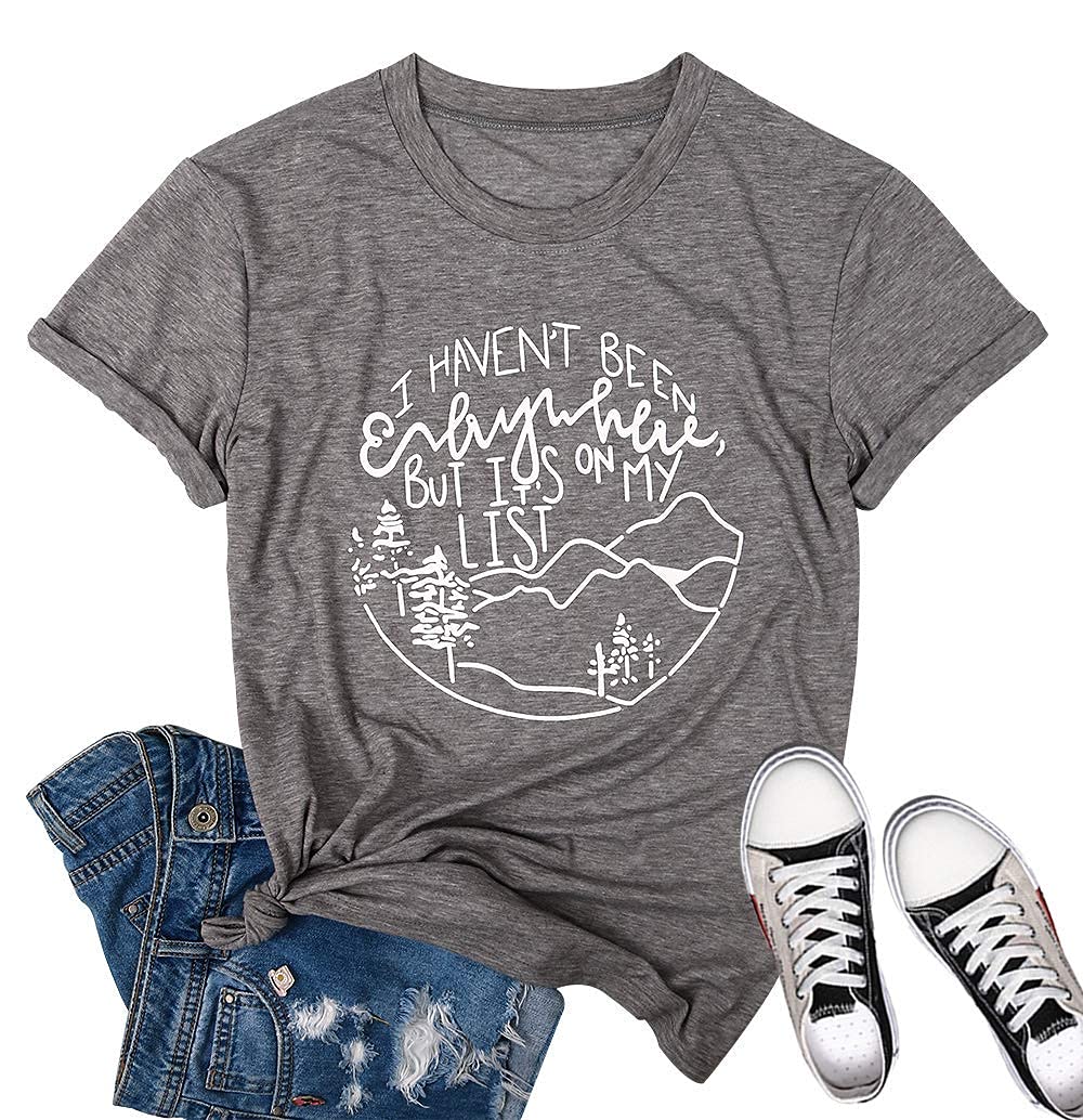 Hiking Shirts Women Mountain Camping T Shirt Casual Outdoor Athletic Short Sleeve Hiker Tee Tops