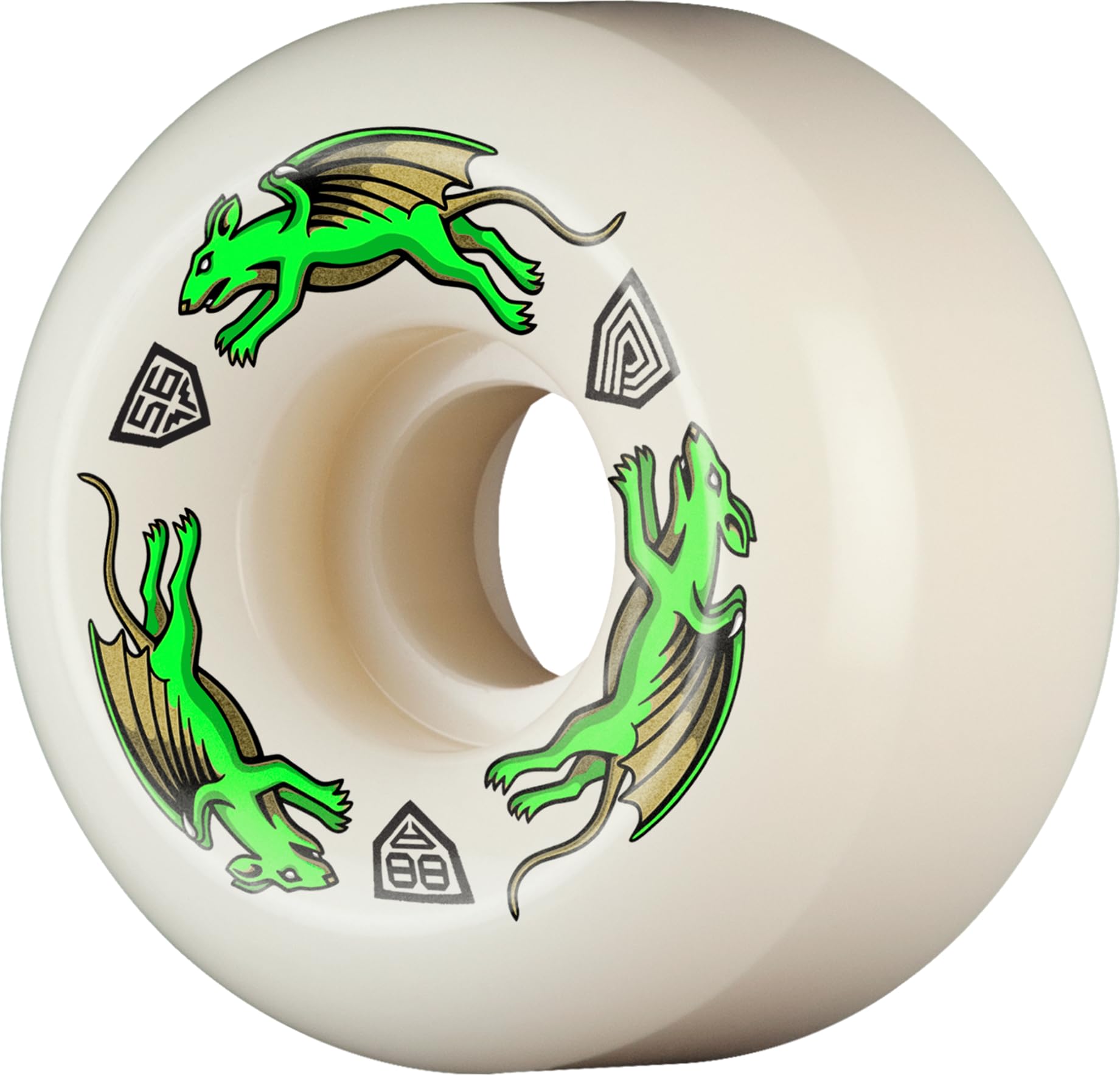 Powell Peralta Nano Rat Dragon Formula Skateboard Wheels 88A, AV6, 56mm x 36mm