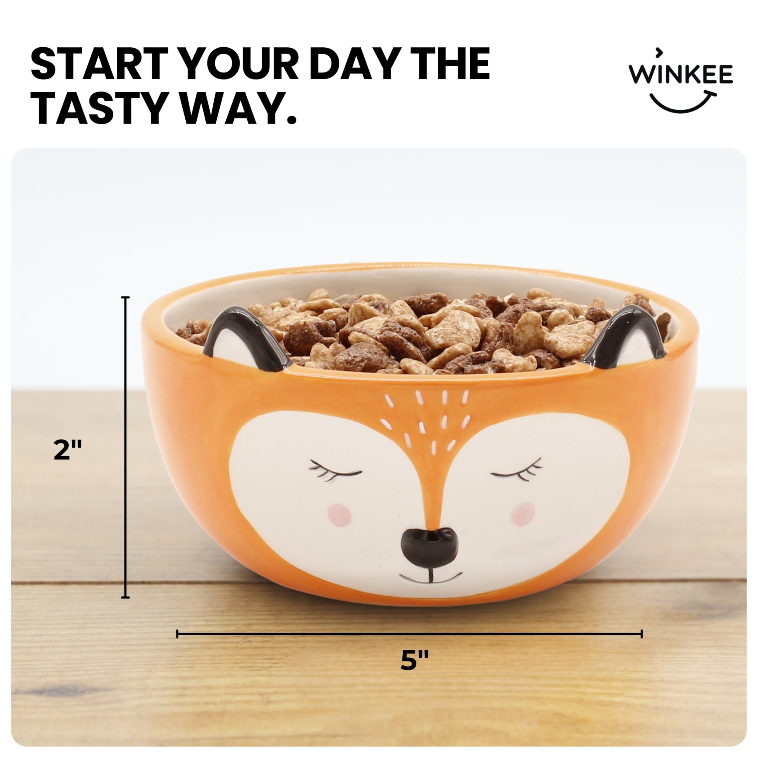 Ciotola In Ceramica A Forma Di Volpe Per Gatti - Idea Regalo Carina Per Compleanni, Natale O San Valentino, 350 Ml, Lavabile In Lavastoviglie