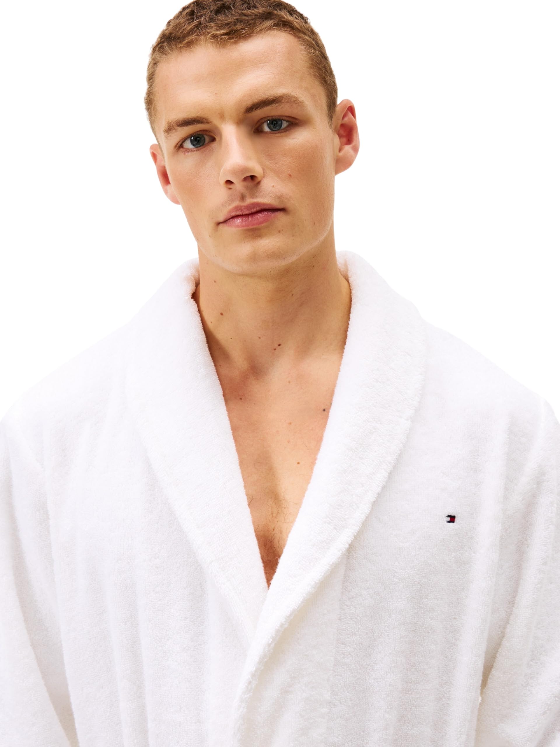 Tommy Hilfiger Accappatoio da uomo UM0UM03725YCF004, bianco, L