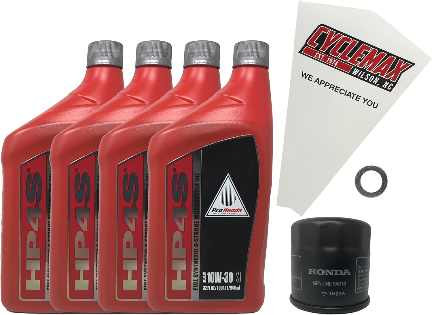 Cyclemax Full Synthetic Oil Change Kit compatible with 2003-2023 Honda CBR 600 RR