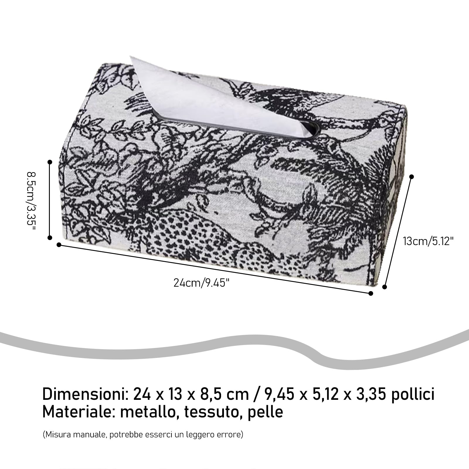 Porta Fazzoletti, Scatola per Fazzoletti di Carta Tessuta Jacquard, Fazzoletti di carta Box Rettangolare per Sala da Pranzo Camera da Letto Ufficio Hotel