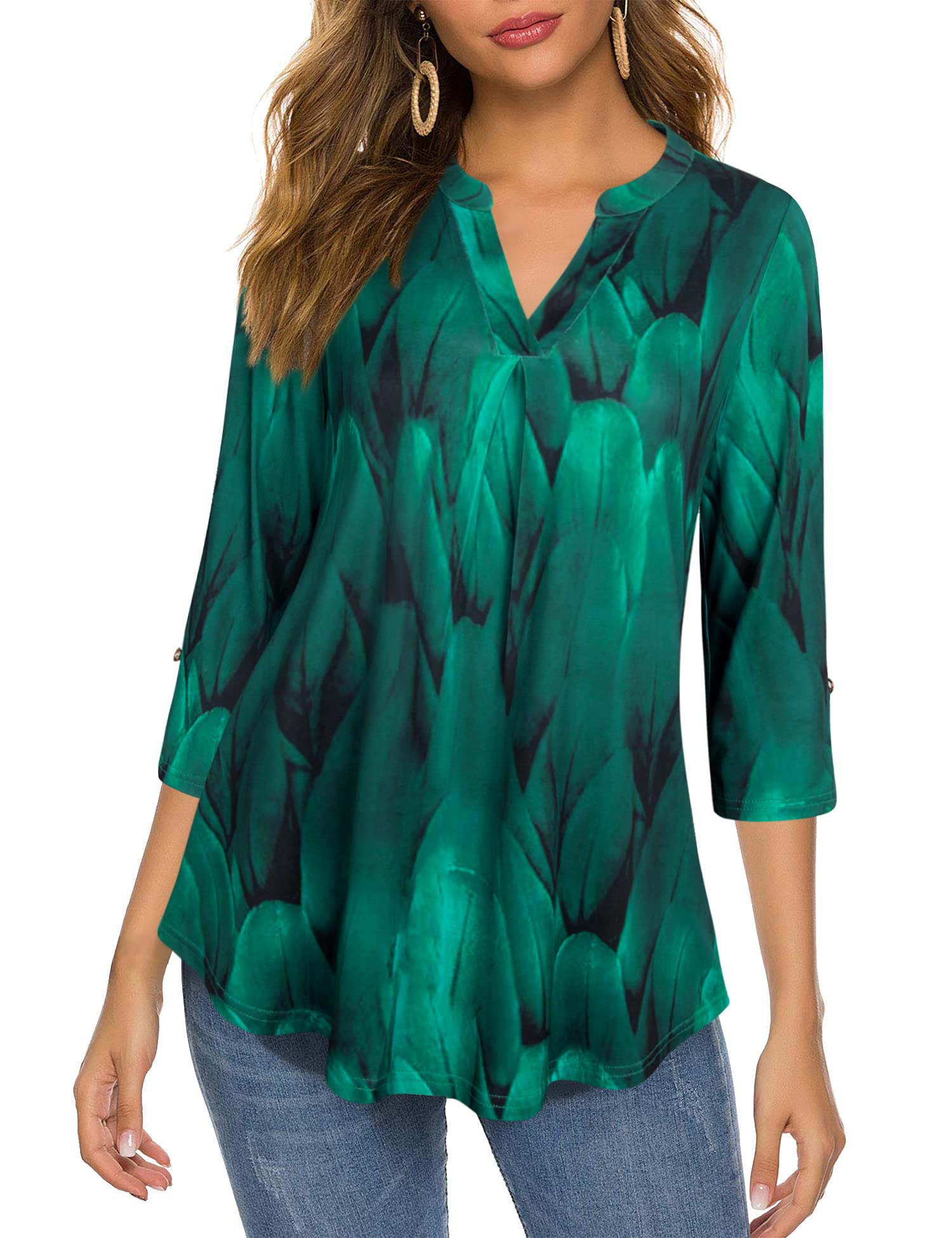 Women's Summer Tank Blouse Casual V Neck Sleeveless Tunic Top Shirt