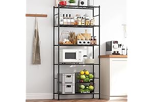 Sturdy Storage Shelves: 5 Tier Steel Wire Rack System