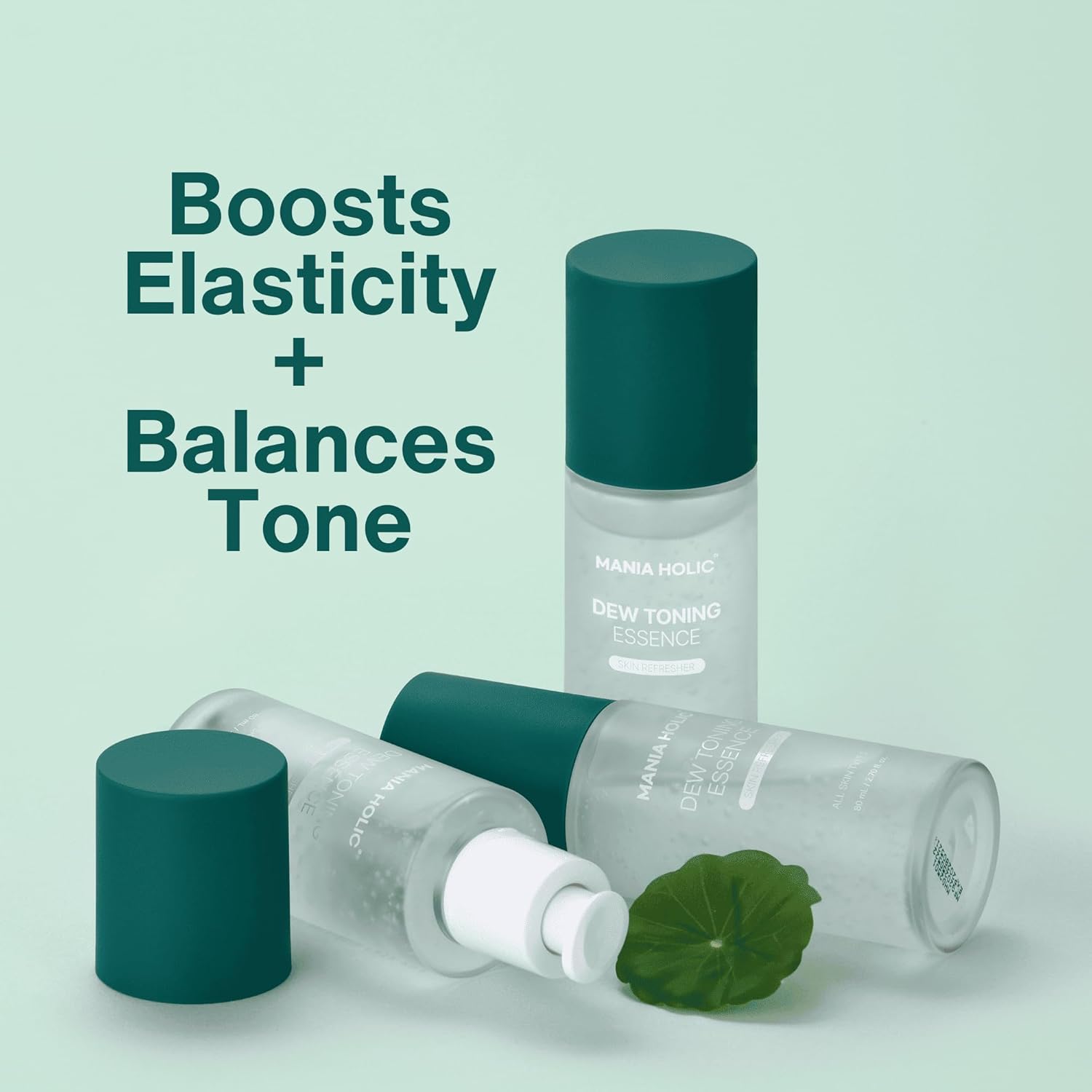 MANIA HOLIC Dew Toning Essence, 2-in-1 Exfoliating Toner Essence Formula with Galactomyces Ferment, Panthenol, & Peptides, Reduces Fine Lines and Wrinkles, Hydrating Korean Skin Care, 2.70 fl oz