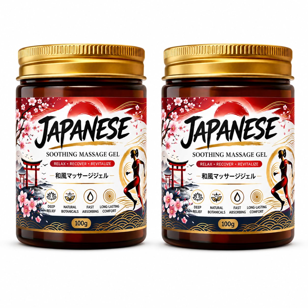 Japanese Formula Soothing Massage Gel For Joint & Muscle Pain Relief – Arnica, Mugwort, Hyaluronic Acid – Back, Neck, Knee & Leg Massage Balm – 100% Herbal Fast Absorption Formula –(100gm Pack Of 2)-picture-20