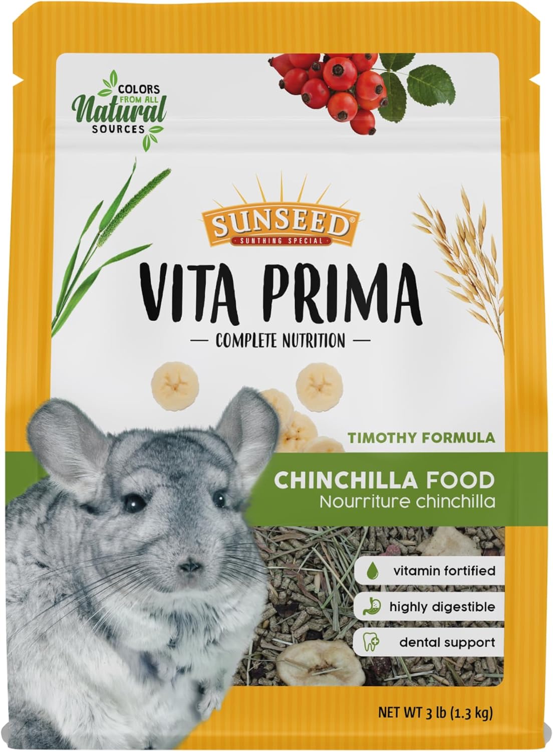 Alimento Chinchilla Sunseed Vita Prima 3 lb Resellable