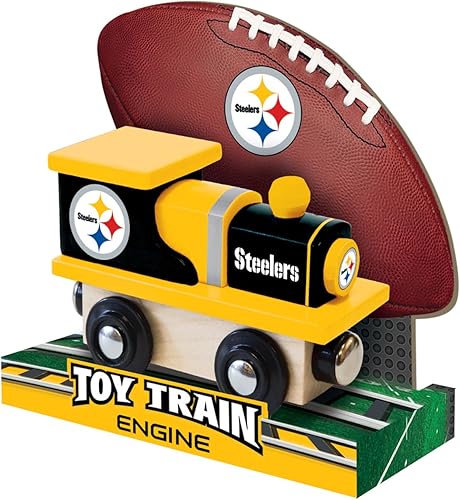 Miniatura 5 de MasterPieces NFL Pittsburgh Steelers - Tren de juguete de madera real, para mayores de 3 años