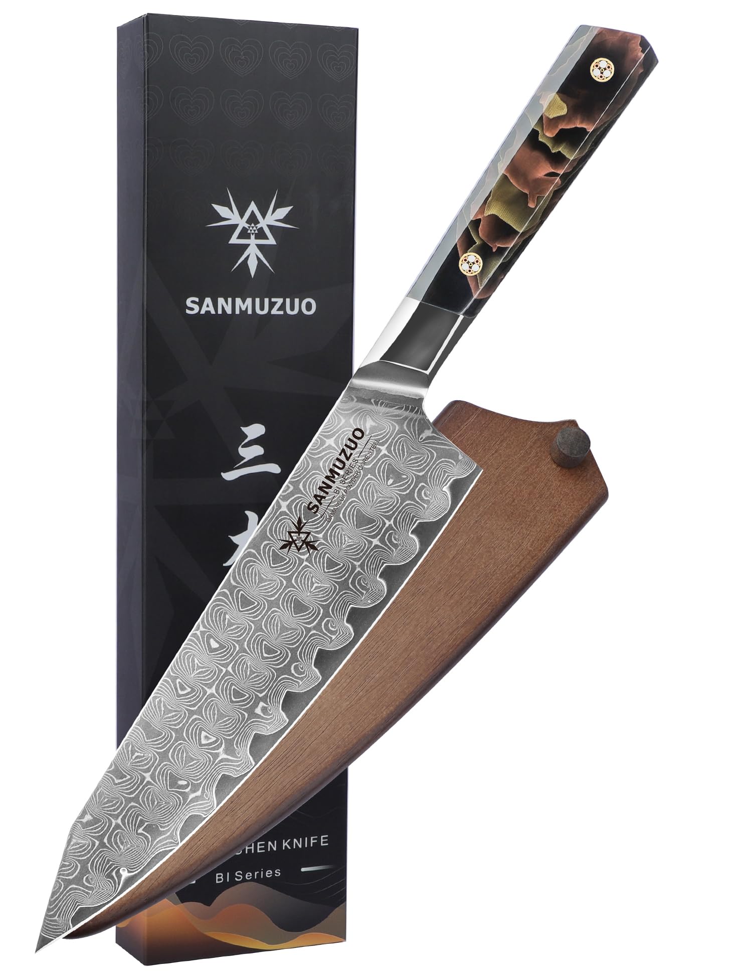 Amazon.co.jp: SANMUZUO キッチンシェフナイフ 8 インチ、プロ仕様の