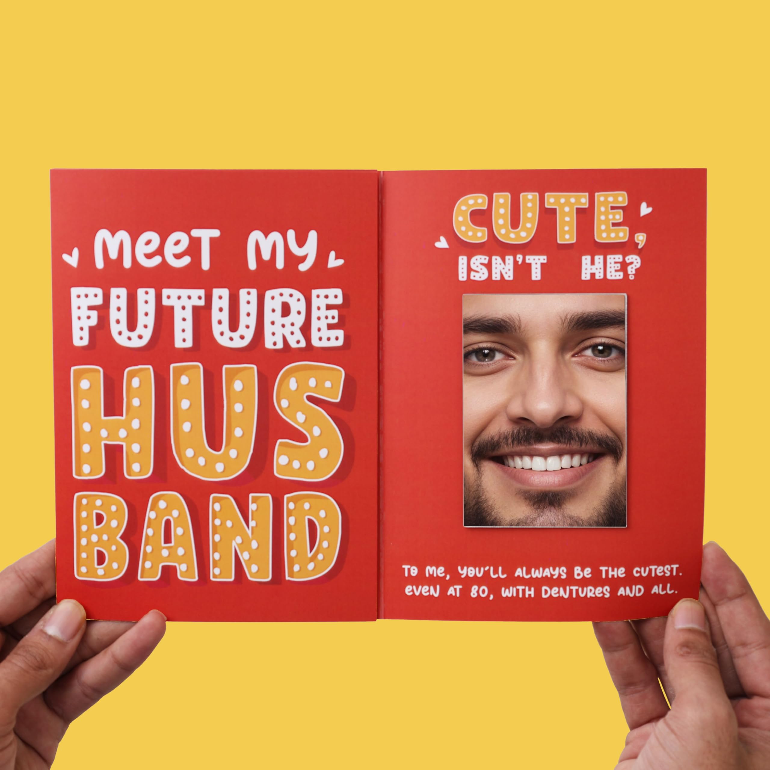 Oye Happy – Future Husband Mirror Card | Funny Romantic Greeting Card for Fiancé or Boyfriend | Proposal, Engagement & Valentine’s Day Gift | Love Card with Mirror Inside-picture-13