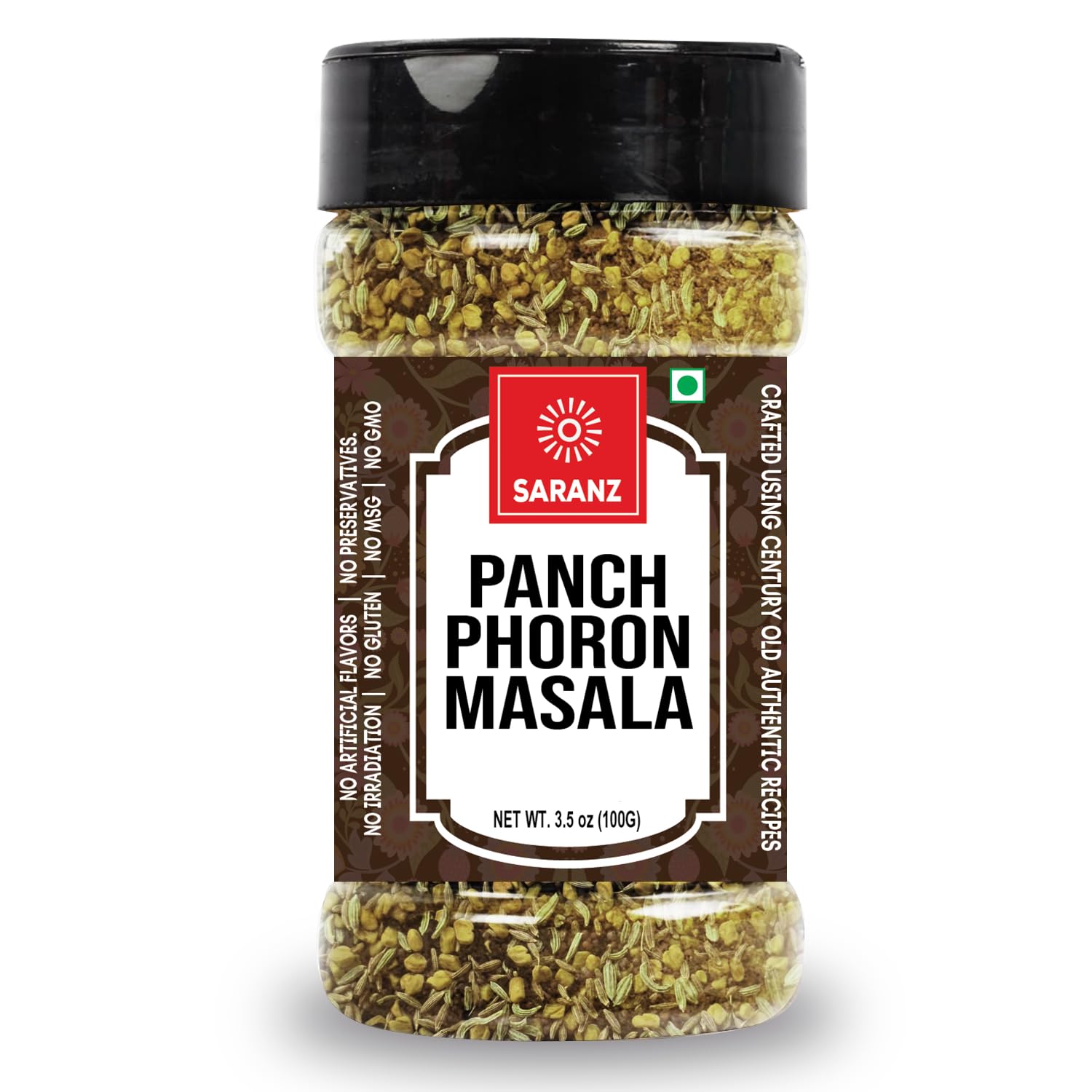 SARANZ Panch Phoron Masala Five Spice Blend In One Bengali Masala Panch Foran Grinded Perfect for Cooking, Ready to Use, No added colours, Spice Whole and Masalas, Premium Artisanal Spices with Rich & Strong Flavour-100 Grams Sprinkler Jar (B09TRLMBF5) Amazon Price History, Amazon Price Tracker