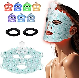 Máscara de luz roja para la cara de las mujer...