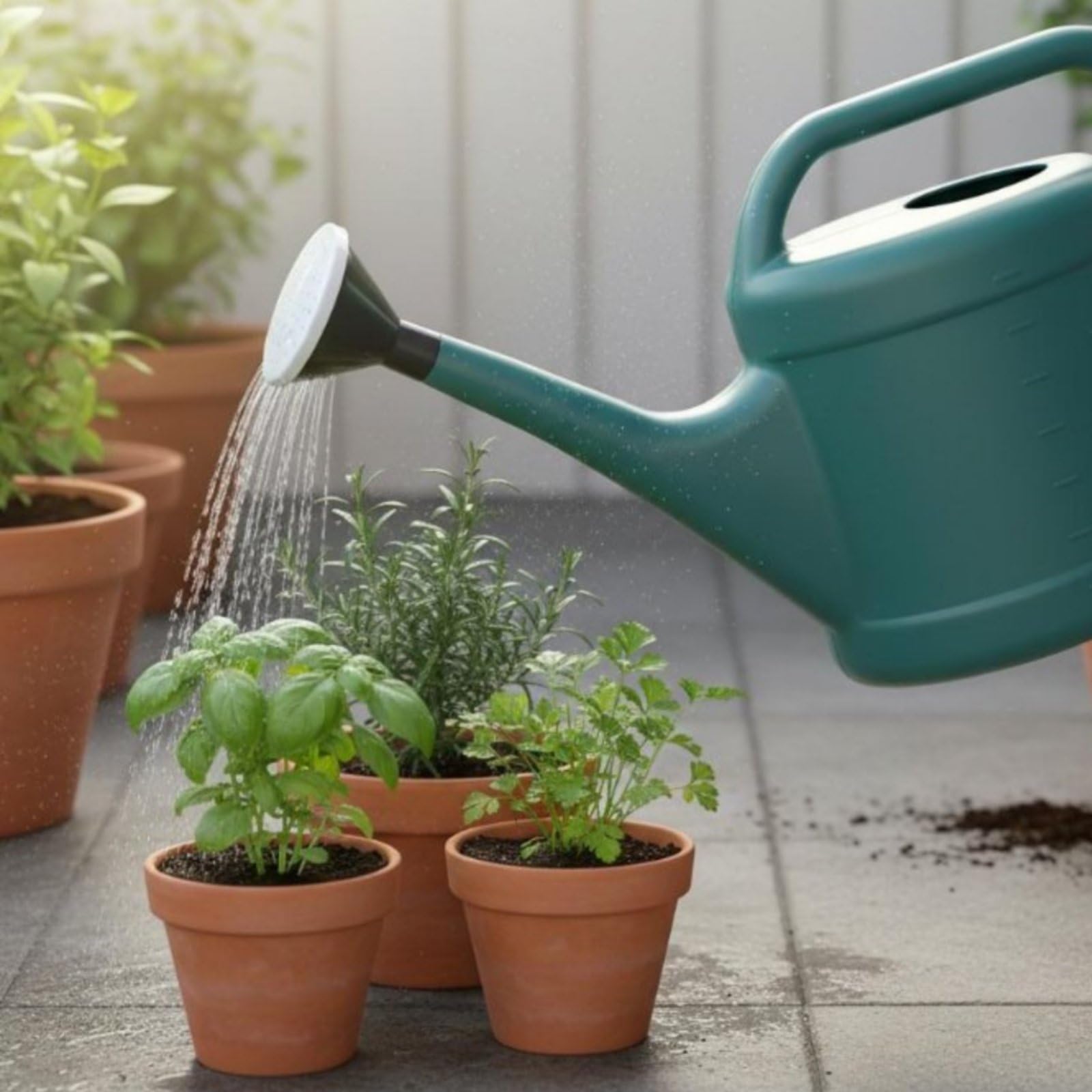 Arrosoir à Bec pour Arrosage Ciblé Tête Échangeable pour Jet et Pluie Grande Ouverture Supérieure Anse Confortable Fabrication Solide Adapté à, 8L