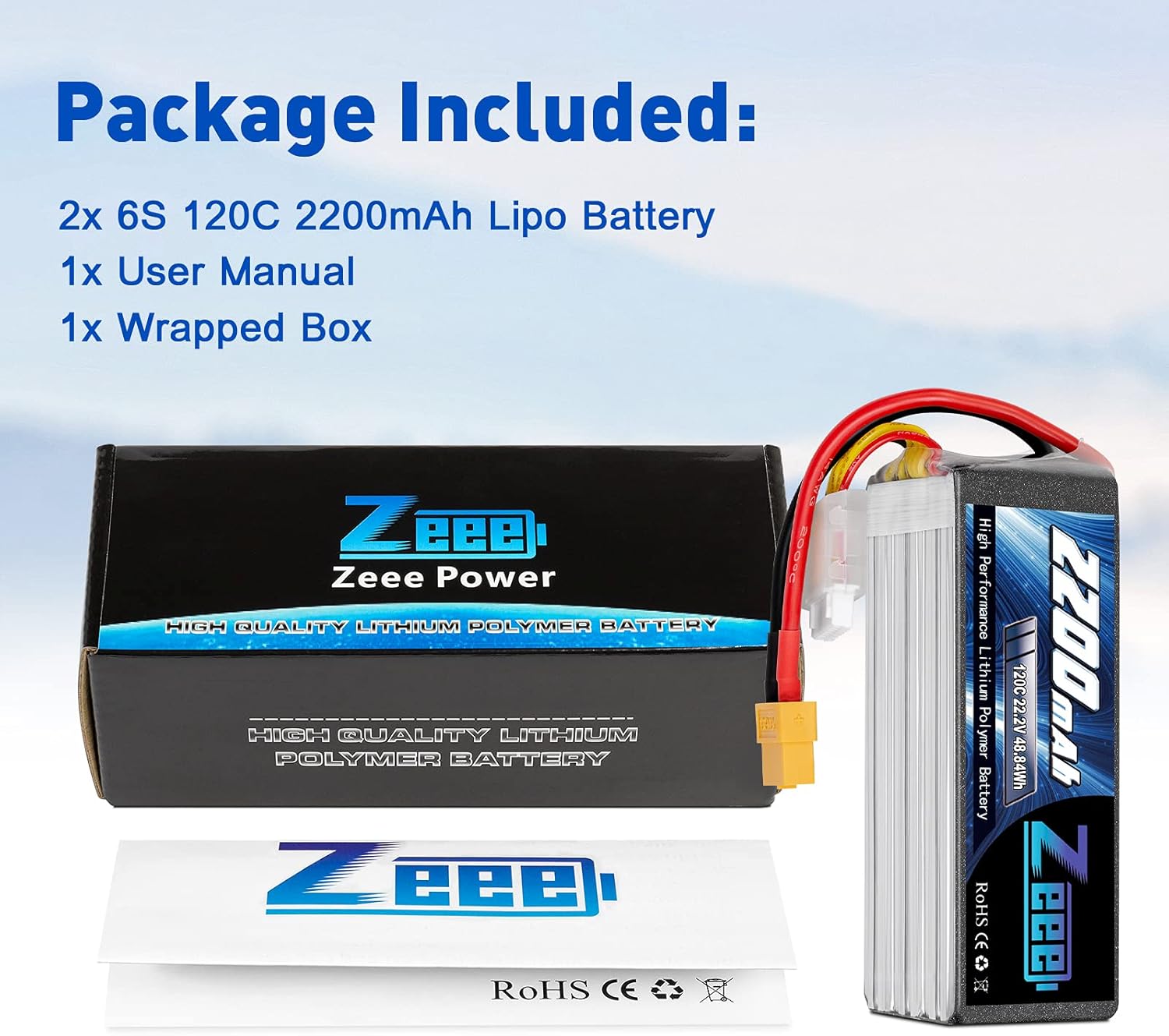 Buу 1 gеt 1 🔥 Zeee 6S Lipo Battery 2200mAh 22.2V 120C Soft Case Battery with XT60 Connector for RC Airplane Helicopter RC Car Truck Tank Drone Racing Hobby(2 Pack) Nеw Prоduсt Zeee 6S Lipo Battery 2200mAh 22.2V 120C Soft Case Battery with XT60 Connector for RC Airplane Helicopter RC Car Truck Tank Drone Racing Hobby(2 Pack)