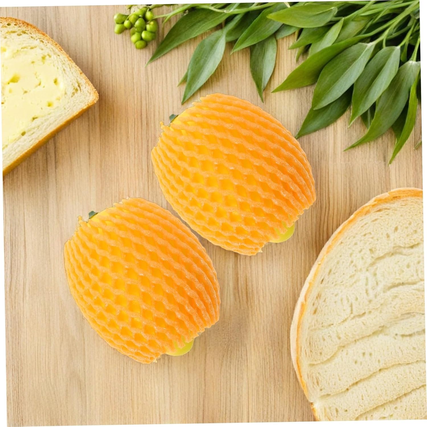 400pcs Foam Fruit Net Protectors Mesh Sleeve for Mango, Orange, and – Shock Absorption Fruit Wrap Bags Suitable for Grocery and Packaging 3.9x2.3 Inches