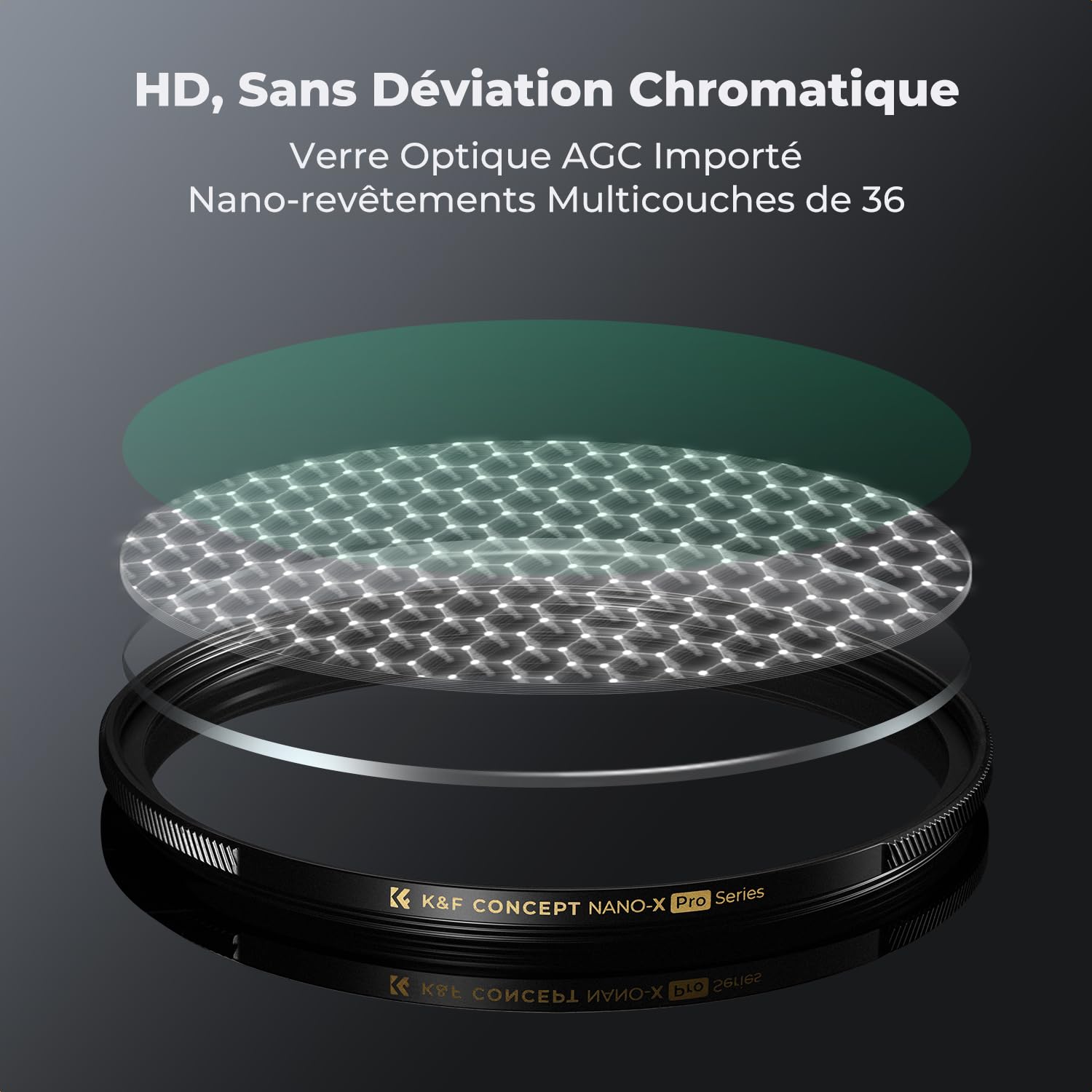 K&F CONCEPT 77mm Filtre Black Diffusion 1/4 Mist en Cuivre Nano-X Pro Série