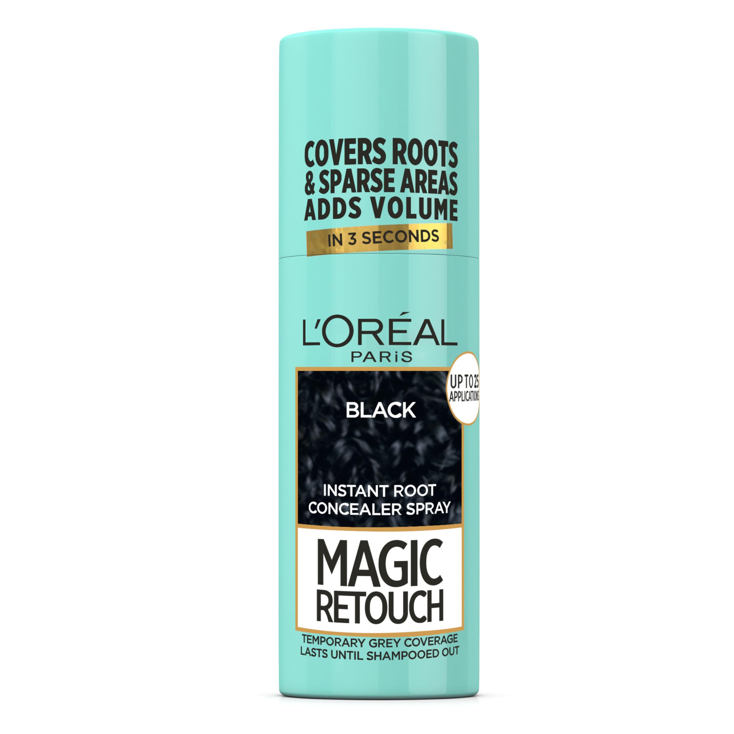 L'Oreal Paris Magic Retouch Temporary Root Color Touch-Up Hair Colour Spray, 75ml - 1 Black (Pack of 1)
