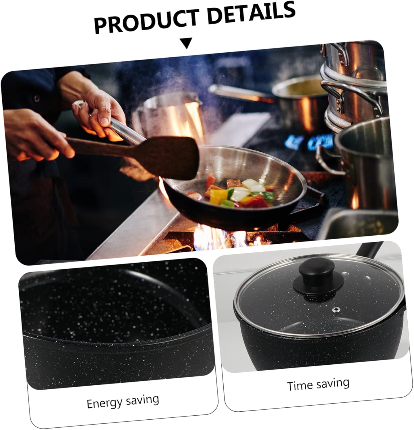 IMIKEYA Milk Cooking Pot Nonstick Saucepan Comfortable Handle Suitable for Stove